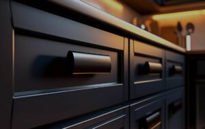 Dark Drawer Pulls That Add Depth to Kitchen Design