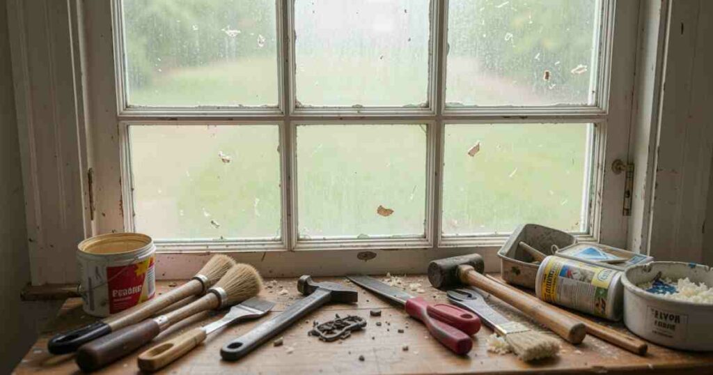 Gathering Your Tools And Materials For How To Reglaze A Window Pane Without Professional Help