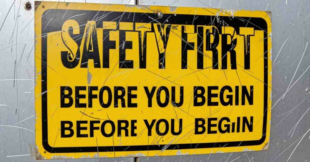 Safety First Before You Begin