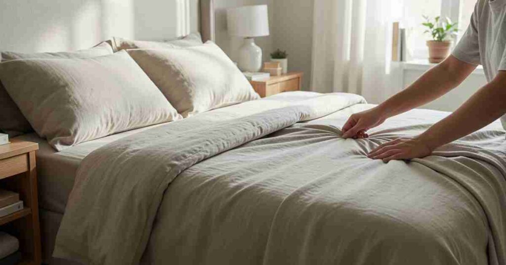 The Bedroom Bed Making Routine