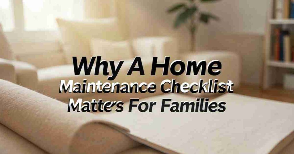 Why A Home Maintenance Checklist Matters For Families