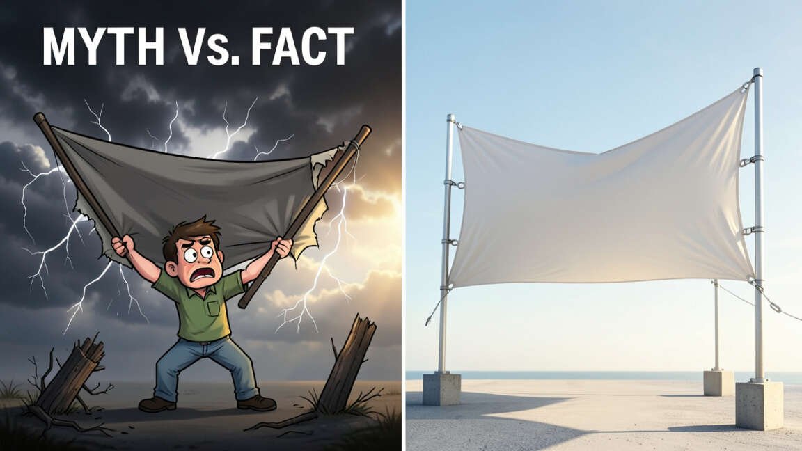 Common Myths vs Facts About Shade Sails and Wind